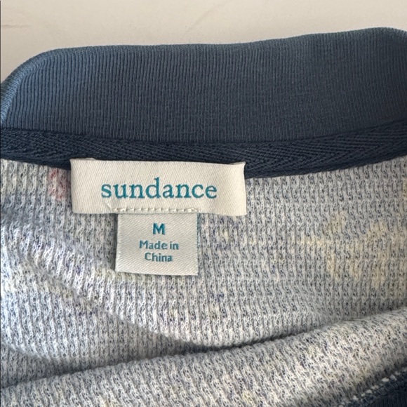 Sundance Floralynn Blue Floral Button Cuff Long Sleeve Thermal size M - Picture 4 of 7